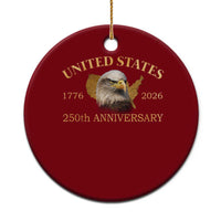 USA 250th Anniversary Ceramic Ornament American Map Patriotic 1776-2026 America 250