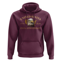 USA 250th Anniversary Hoodie American Map Patriotic 1776-2026 America 250