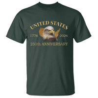 USA 250th Anniversary T Shirt American Map Patriotic 1776-2026 America 250
