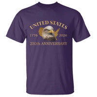 USA 250th Anniversary T Shirt American Map Patriotic 1776-2026 America 250