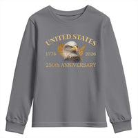 USA 250th Anniversary Youth Sweatshirt American Map Patriotic 1776-2026 America 250