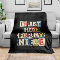 Im Just Here For My Niece Throw Blanket Trendy Aunts Letter Print Vintage