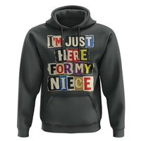 Im Just Here For My Niece Hoodie Trendy Aunts Letter Print Vintage
