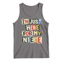 Im Just Here For My Niece Tank Top Trendy Aunts Letter Print Vintage