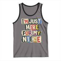 Im Just Here For My Niece Tank Top Trendy Aunts Letter Print Vintage
