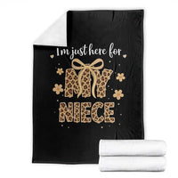 Im Just Here For My Niece Throw Blanket Gift For Aunt From Niece Leopard