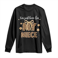 Im Just Here For My Niece Long Sleeve Shirt Gift For Aunt From Niece Leopard