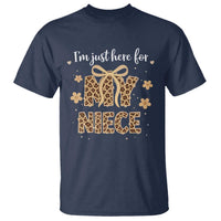 Im Just Here For My Niece T Shirt Gift For Aunt From Niece Leopard