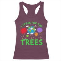 I Speak For Trees Planet Save Earth Day Racerback Tank Top