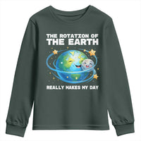 Teacher Earth Day Youth Sweatshirt Rotation of the Earth Makes My Day Science