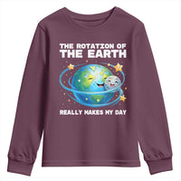 Teacher Earth Day Youth Sweatshirt Rotation of the Earth Makes My Day Science