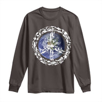 Earth Day Long Sleeve Shirt Save the Planet Peace Sign Positive Vibes
