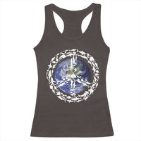 Earth Day Racerback Tank Top Save the Planet Peace Sign Positive Vibes