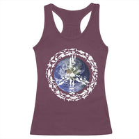Earth Day Racerback Tank Top Save the Planet Peace Sign Positive Vibes