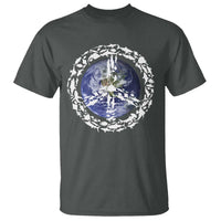 Earth Day T Shirt Save the Planet Peace Sign Positive Vibes