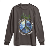 Earth Day Long Sleeve Shirt Everyday Peace Sign Positive Vibes