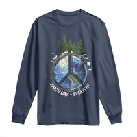 Earth Day Long Sleeve Shirt Everyday Peace Sign Positive Vibes