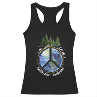 Earth Day Racerback Tank Top Everyday Peace Sign Positive Vibes