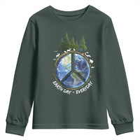 Earth Day Youth Sweatshirt Everyday Peace Sign Positive Vibes