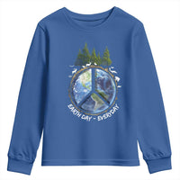 Earth Day Youth Sweatshirt Everyday Peace Sign Positive Vibes