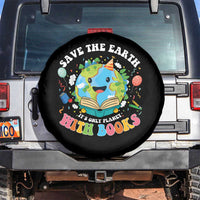 Earth Day Spare Tire Cover Save Earth Its Only Planet With Books Reader