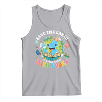 Earth Day Tank Top Save Earth Its Only Planet With Books Reader