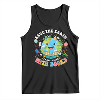 Earth Day Tank Top Save Earth Its Only Planet With Books Reader