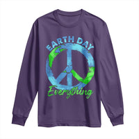 Piece Everyday Earth Day Long Sleeve Shirt Peace Sign Positive Vibes