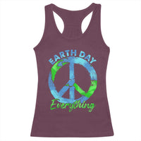 Piece Everyday Earth Day Racerback Tank Top Peace Sign Positive Vibes