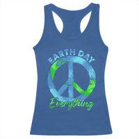 Piece Everyday Earth Day Racerback Tank Top Peace Sign Positive Vibes