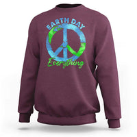 Piece Everyday Earth Day Sweatshirt Peace Sign Positive Vibes