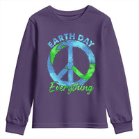 Piece Everyday Earth Day Youth Sweatshirt Peace Sign Positive Vibes