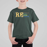 Retro Earth Day T Shirt For Kid Recycle Reuse Renew Rethink Protect Earth