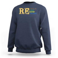 Retro Earth Day Sweatshirt Recycle Reuse Renew Rethink Protect Earth