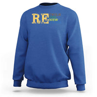 Retro Earth Day Sweatshirt Recycle Reuse Renew Rethink Protect Earth