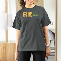 Retro Earth Day T Shirt For Women Recycle Reuse Renew Rethink Protect Earth