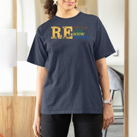 Retro Earth Day T Shirt For Women Recycle Reuse Renew Rethink Protect Earth