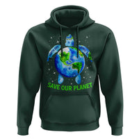 Earth Day 2025 Hoodie Save The Planet Sea Turtle Recycle Ocean Environment