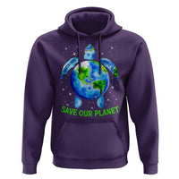 Earth Day 2025 Hoodie Save The Planet Sea Turtle Recycle Ocean Environment