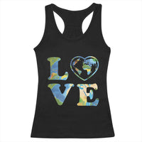 Earth Day Racerback Tank Top Heart Environmental Nature Recycling Lovers