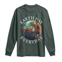 Earth Day Everyday Long Sleeve Shirt With Floral Nature Lover Climate Change
