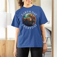 Earth Day Everyday T Shirt For Women With Floral Nature Lover Climate Change