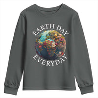 Earth Day Everyday Youth Sweatshirt With Floral Nature Lover Climate Change