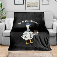 Funny Baseball Mom Goose Throw Blanket Funny Sports Game Day