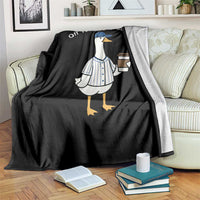 Funny Baseball Mom Goose Throw Blanket Funny Sports Game Day
