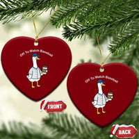 Funny Baseball Mom Goose Ceramic Ornament Funny Sports Game Day