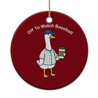 Funny Baseball Mom Goose Ceramic Ornament Funny Sports Game Day