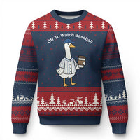 Funny Baseball Mom Goose Ugly Christmas Sweater Funny Sports Game Day