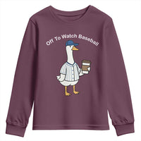 Funny Baseball Mom Goose Youth Sweatshirt Funny Sports Game Day