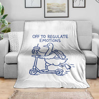 Funny Goose Psychologist Throw Blanket Off To Regulate Emotions Mental Health Counselor